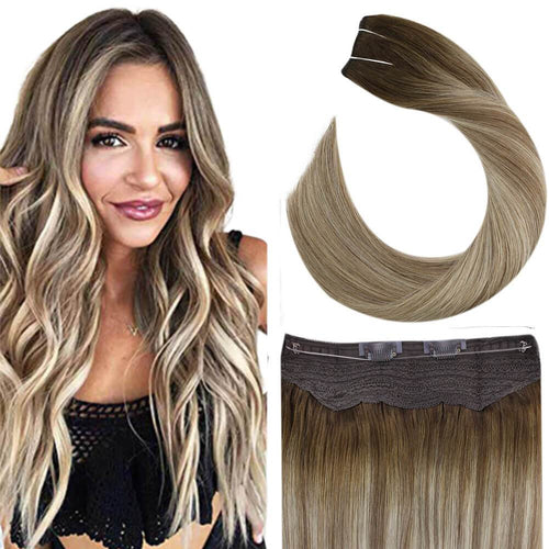 Ugeat Flip in/Halo Human Remy Hair Extensions for Thin Hair – UgeatHair