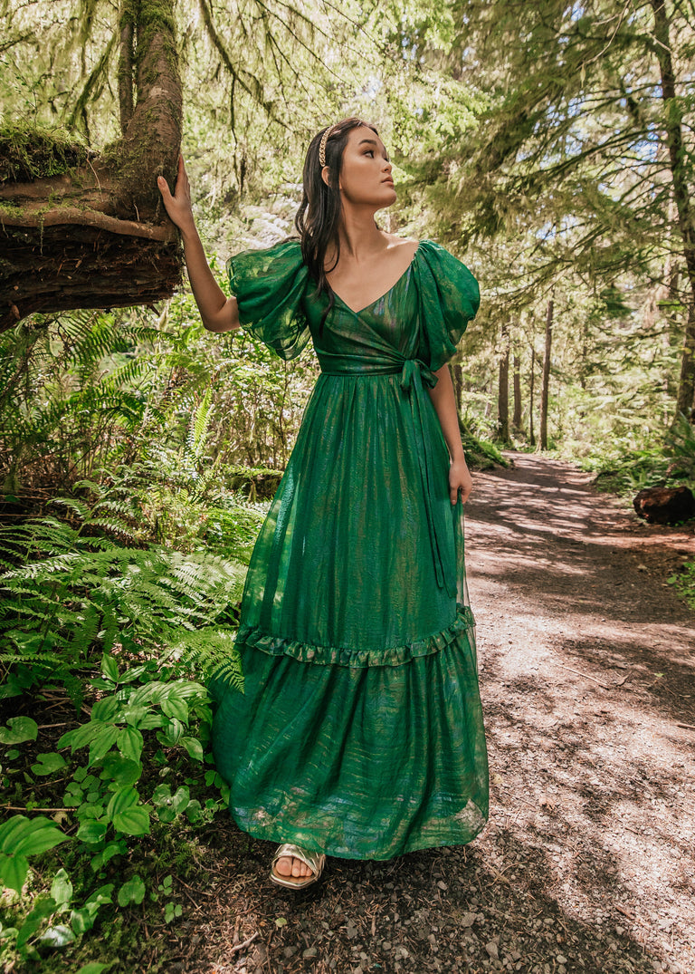 green nature dresses