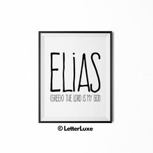 Elias Name Definition Nursery Decor – Digital Print – LetterLuxe