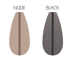 Colour samples, black and nude for the Riga Up tights by Oroblu available in Australia