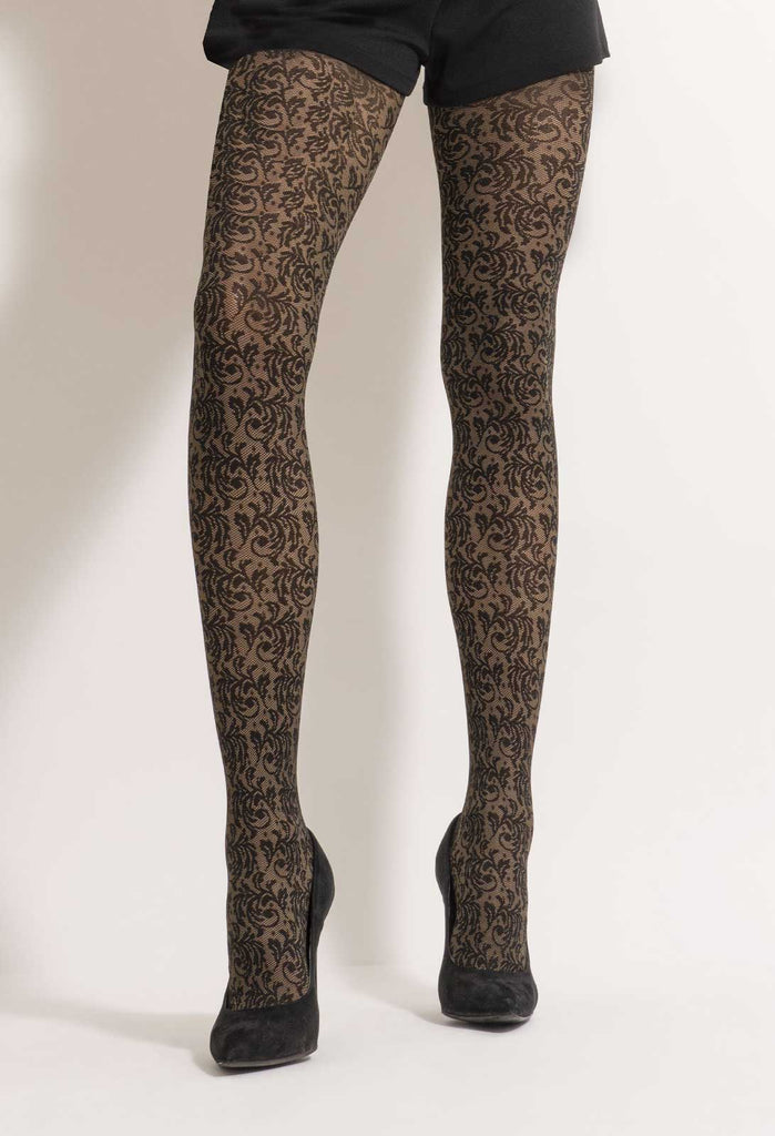 Flock Love Wording 30 Denier Sheer Tights - Patterned tights