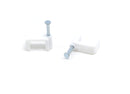 THE CIMPLE CO - Dual, Twin, or Siamese Coaxial Cable Clips, Cat6, Electrical Wire Cable Clip, 1/2 in Nail Clip and Fastener, White (10 pieces per bag)