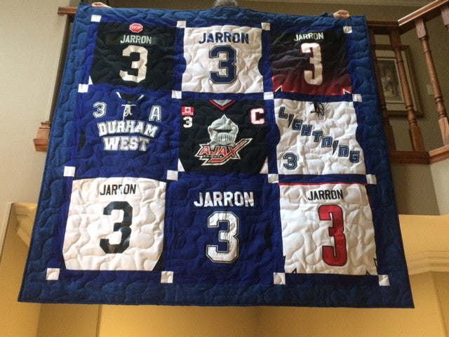 Hockey Jersey Quilt 9 blocks – Quilted Memories