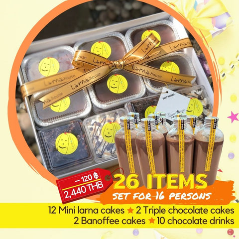 party set delicious cake and chocolate drink delivery in thailand 