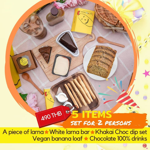 party set delicious cake and chocolate drink delivery in thailand 
