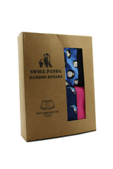 swole panda bamboo boxers twin pack sharks and penguins