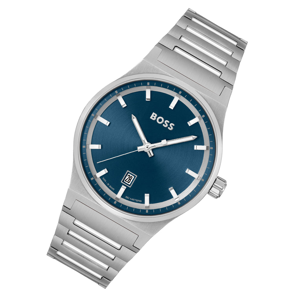 Hugo Boss Silver Steel Mesh Blue Dial Men's Watch - 1514115 – The Watch  Factory Australia