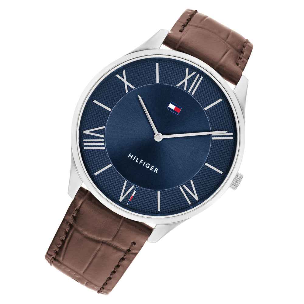 Hilfiger Australia Factory Leather Black Watch - Watch Slim – 1710516 The Men\'s Tommy