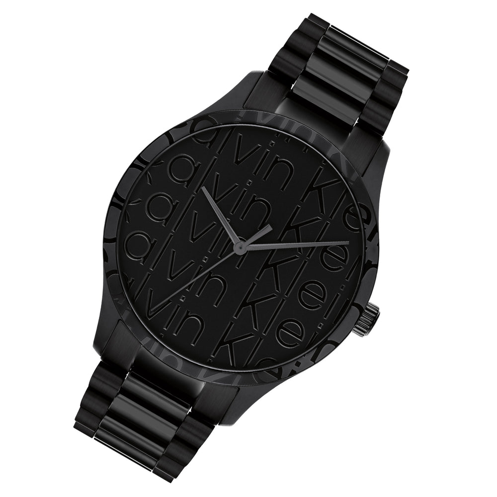 Calvin Klein Black Leather Silver White Dial Unisex Watch - 25200156 – The  Watch Factory Australia
