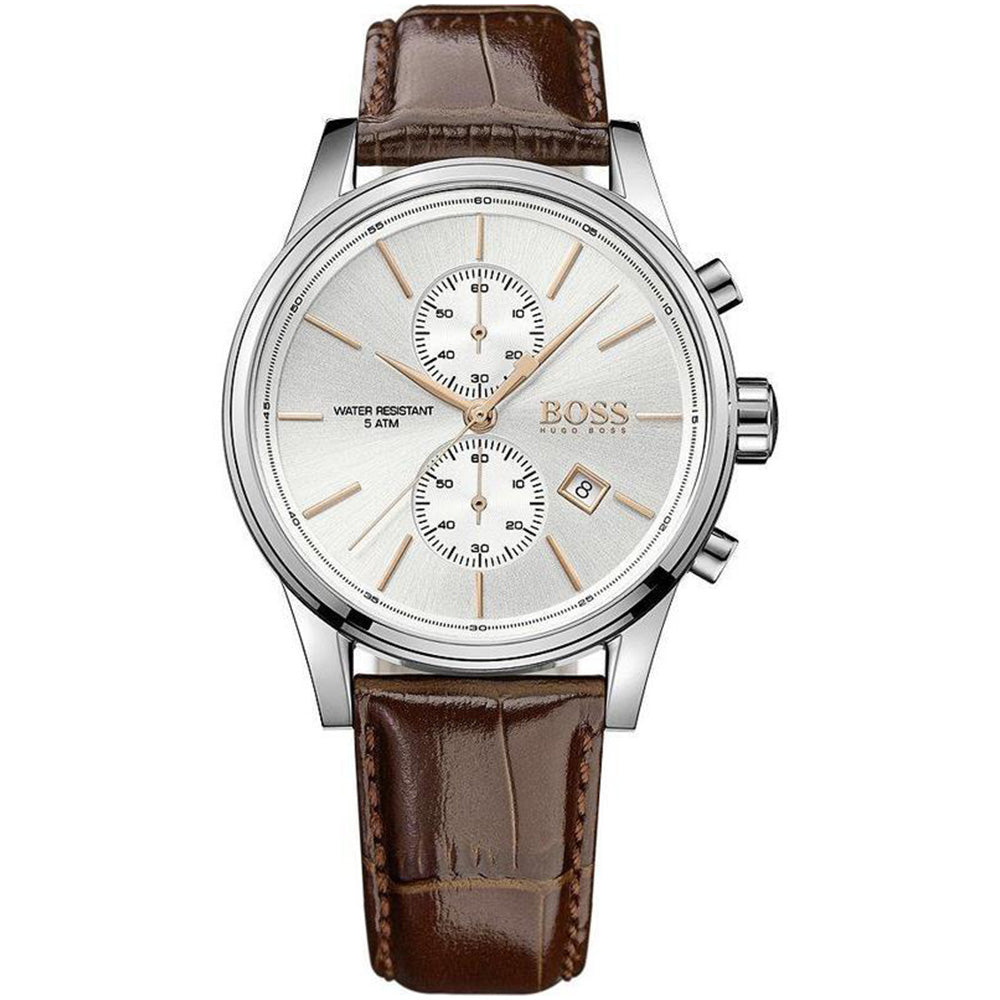 Hugo Boss Brown Leather Mens Watch 