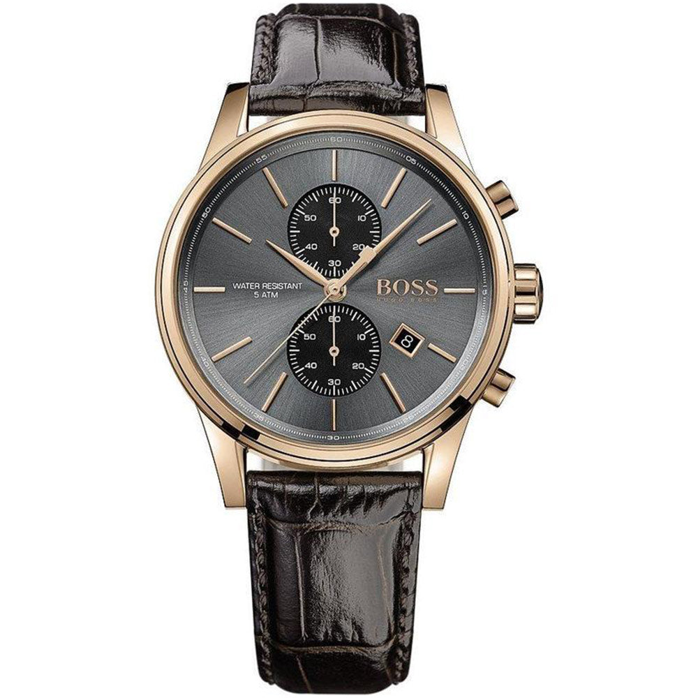 Hugo Boss Brown Leather Mens Watch 