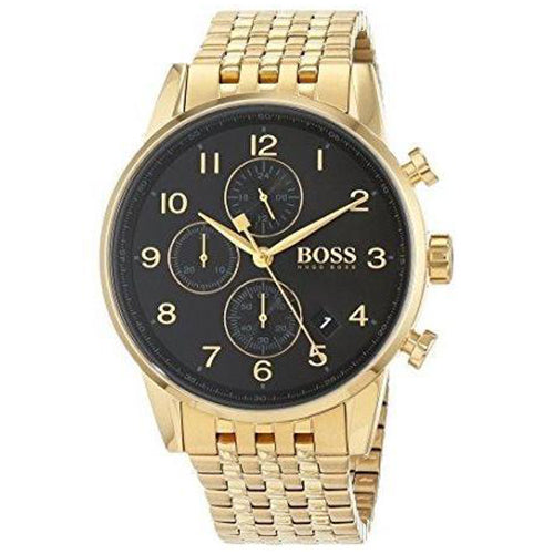 hugo boss navigator watch gold