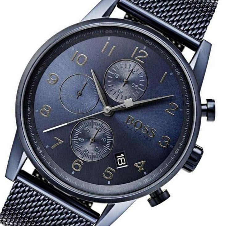 hugo boss men's ion plated strap watch