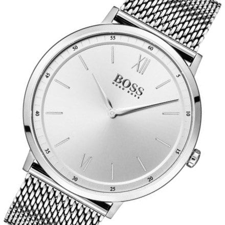 hugo boss watch silver with black face