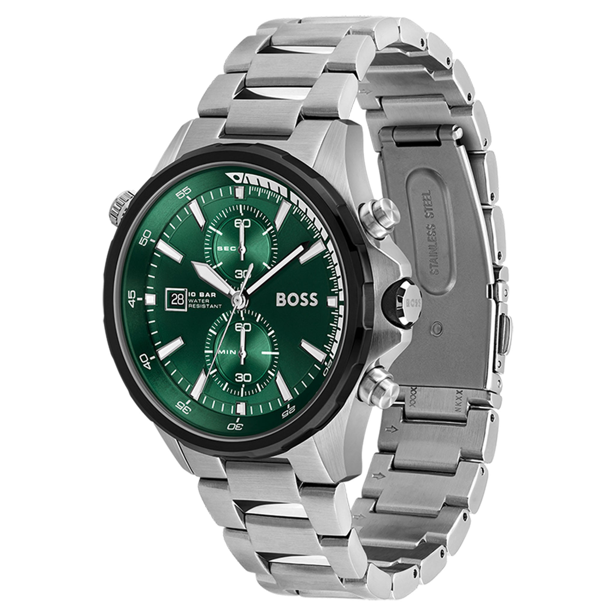 hugo boss watch mens green face