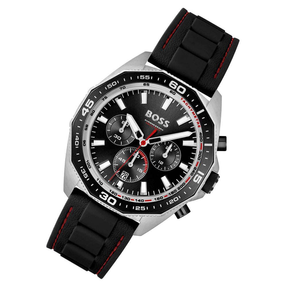 Hugo Boss Black Silicone Chronograph Men\'s Watch - 1513997 – The Watch  Factory Australia