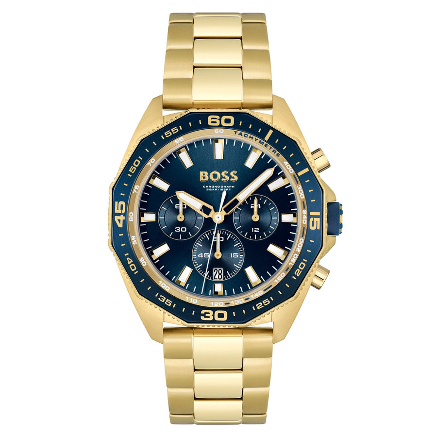 The Chronograph - Men\'s Hugo – Watch Blue Two-Tone Dial Watch 1514026 Steel Australia Factory Boss