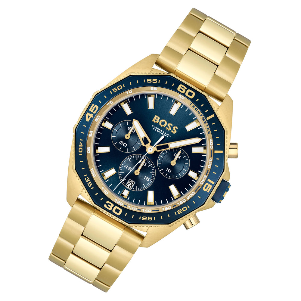 Hugo Boss Two-Tone Steel Blue Dial Chronograph Men's Watch - 1514026 – The  Watch Factory Australia