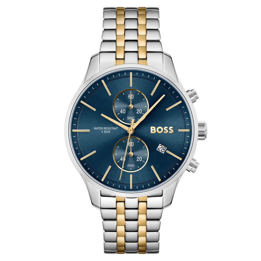 Hugo Boss Brown Steel Blue 1513788 Dial Watch Australia Watch The Men\'s Factory - – Chronograph