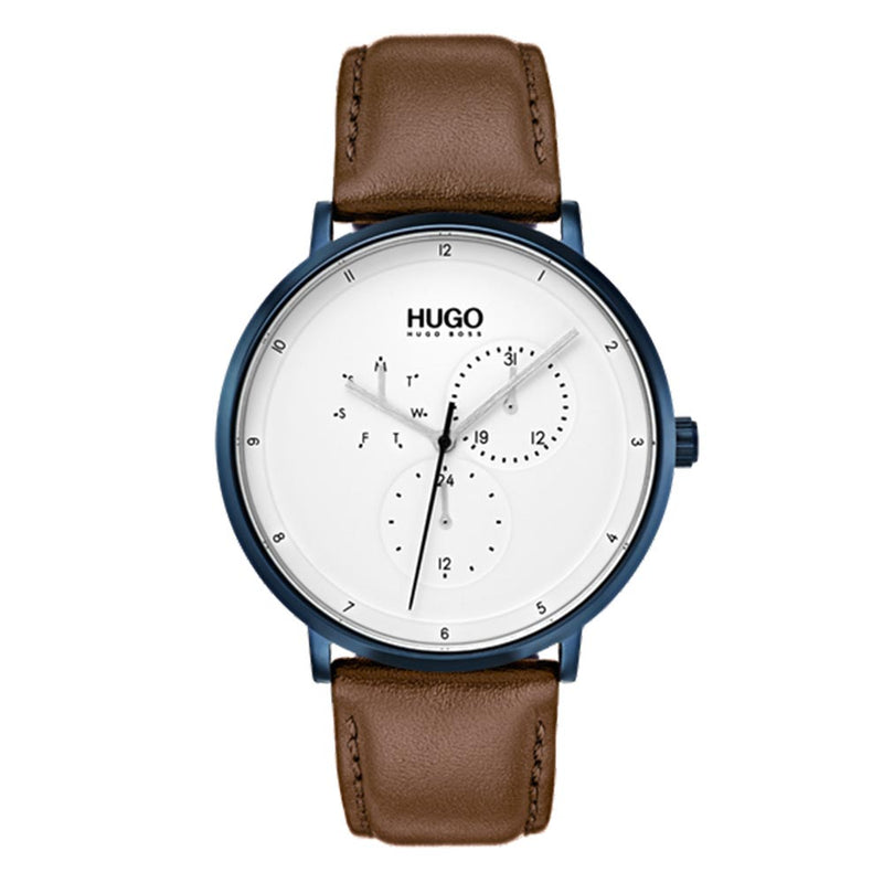 Hugo Guide Brown Leather Men's Watch 