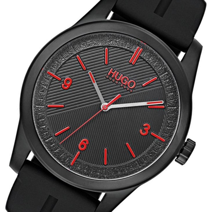 hugo boss black red watch