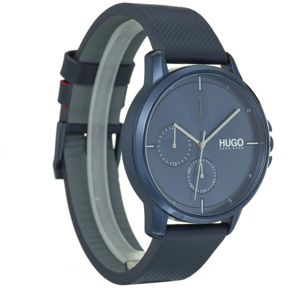 Hugo Focus Blue Leather Men's Watch 