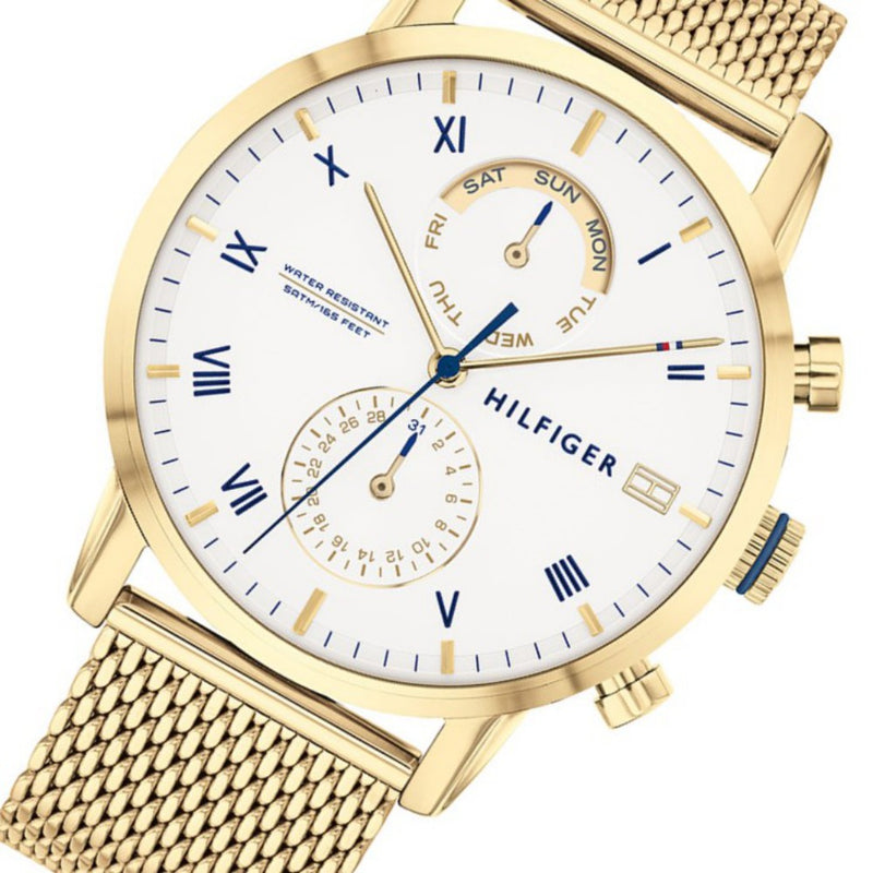 tommy hilfiger gold mesh watch