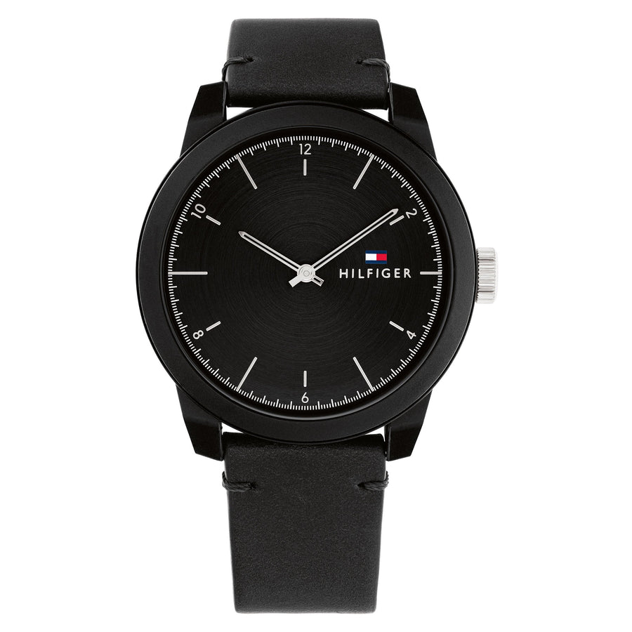 Tommy Hilfiger Black Leather Slim Men\'s Watch - 1710516 – The Watch Factory  Australia