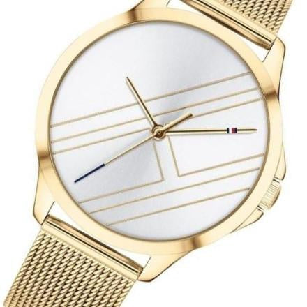 tommy hilfiger gold mesh watch