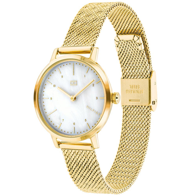 Tommy Hilfiger Gold Mesh Ladies Watch 