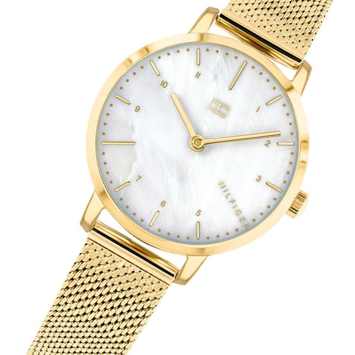 Tommy Hilfiger Gold Mesh Ladies Watch 