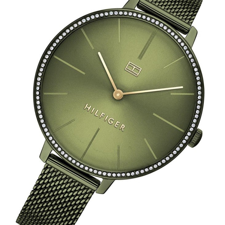 tommy hilfiger olive green watch