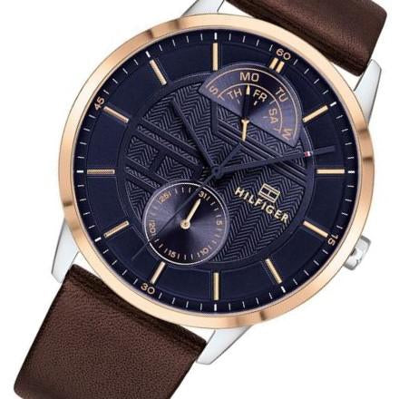 tommy hilfiger watch men's leather