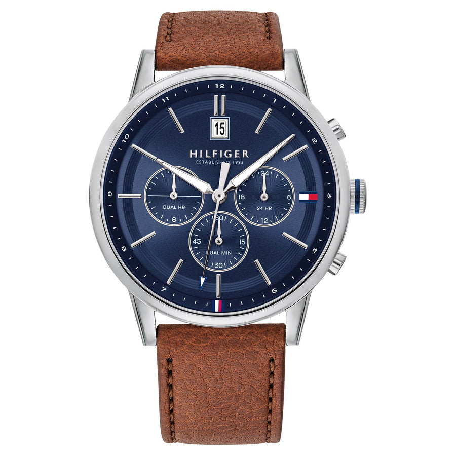 Tommy Hilfiger Brown Leather Multi-function Men\'s Watch - 1710497 – The  Watch Factory Australia