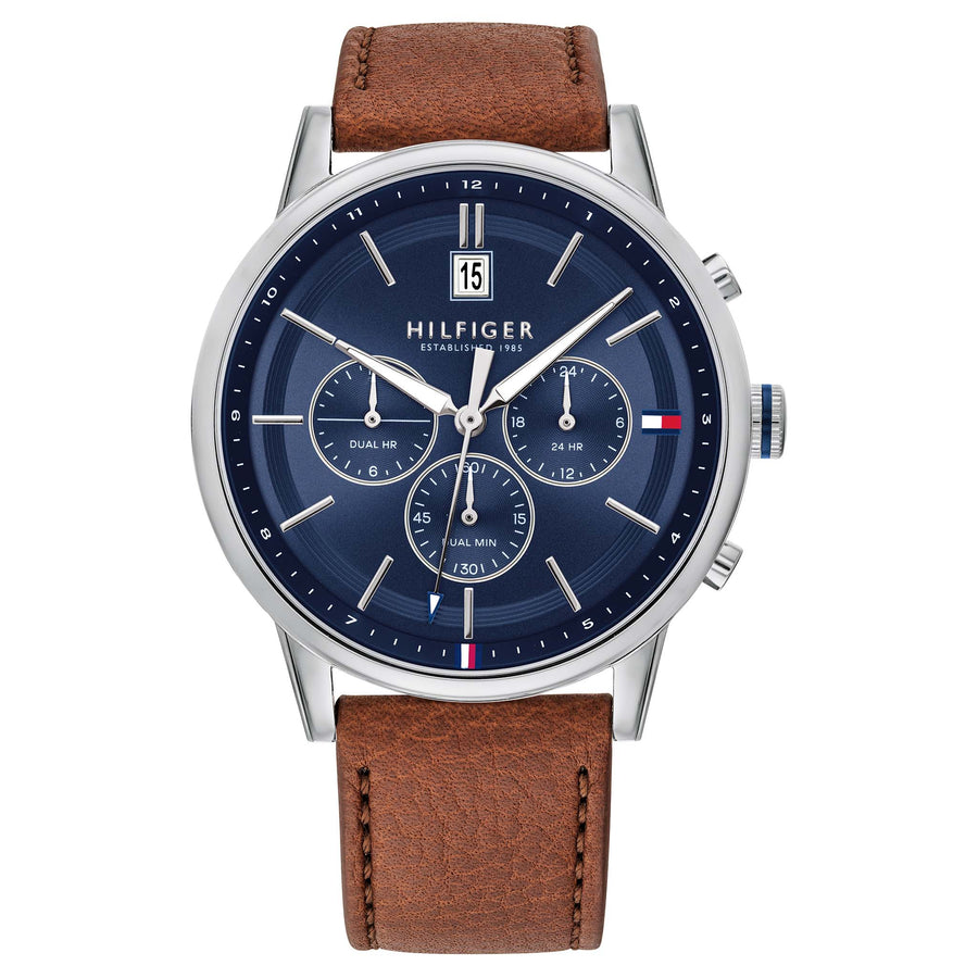 Tommy Hilfiger Brown Leather Multi-function Men\'s Watch - 1710497 – The  Watch Factory Australia | Quarzuhren