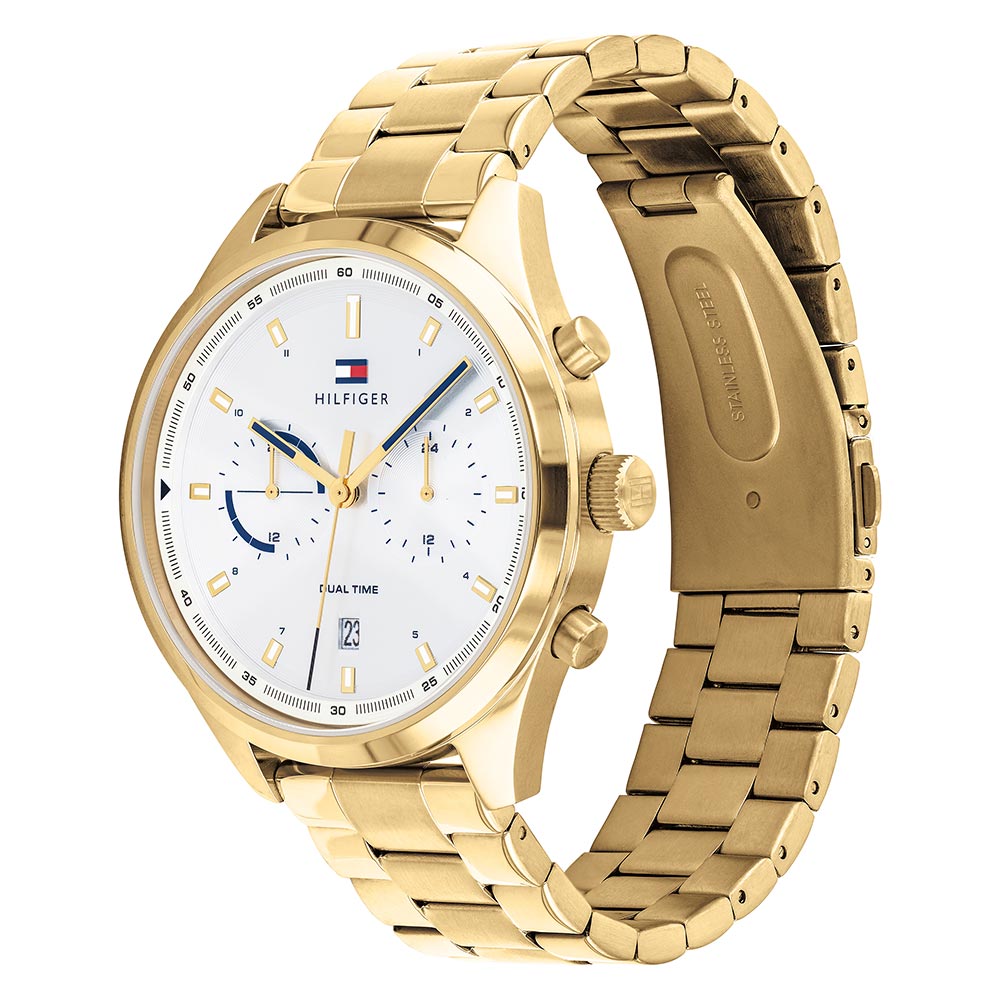 Tommy Hilfiger Gold Steel Men's Multi-function Watch - 1791726 – The ...