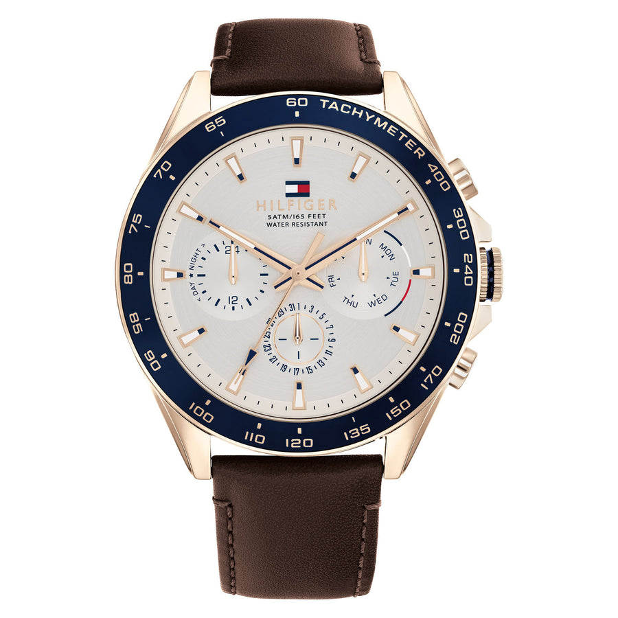 Tommy Hilfiger Brown Leather Men's Multi-function Watch - 1710453 – The  Watch Factory Australia