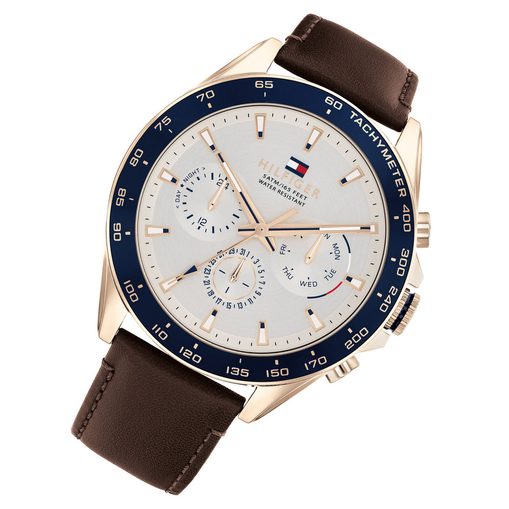 Tommy Hilfiger Brown Leather Men's Multi-function Watch - 1710453 – The  Watch Factory Australia