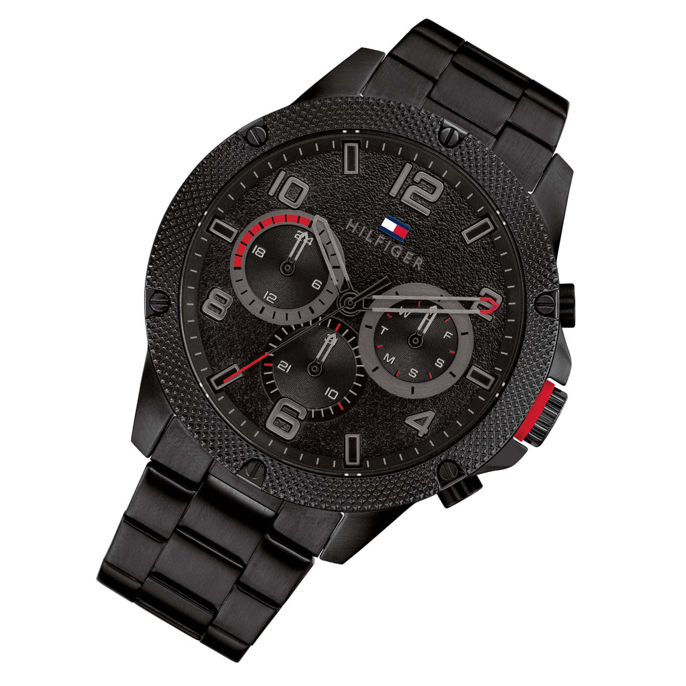 Tommy Hilfiger Black Mesh Men\'s - – Multi-function The Australia Watch Factory 1791420 Watch