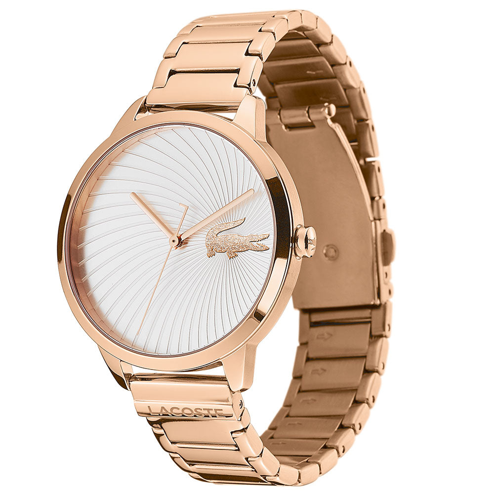 lacoste rose gold watch womens