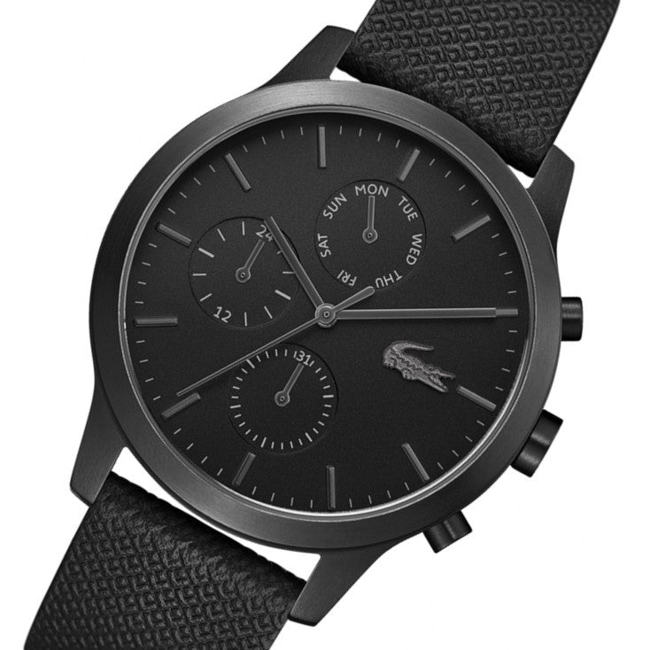 mens black lacoste watch