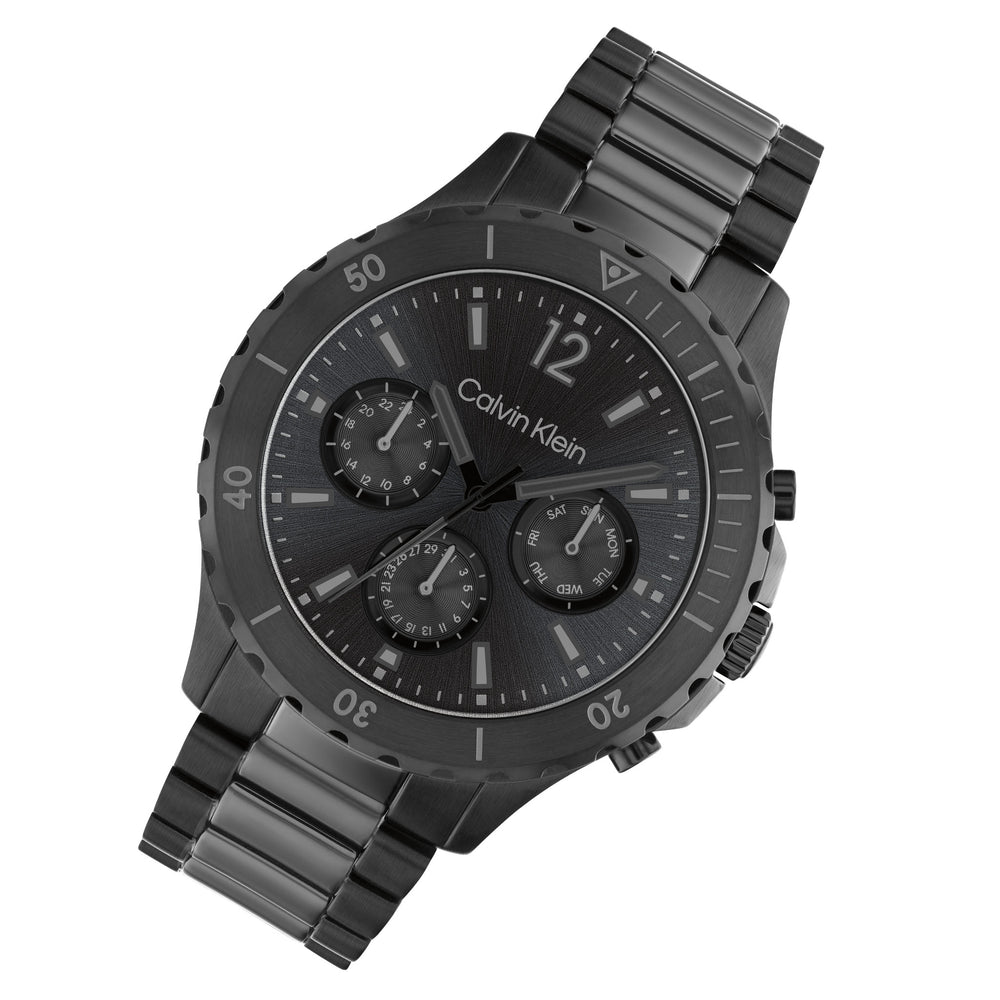 Calvin Klein Sport Multi-Function Ionic Plated Black Steel Black Dial Multi- function Men's Watch - 25200209 – The Watch Factory Australia