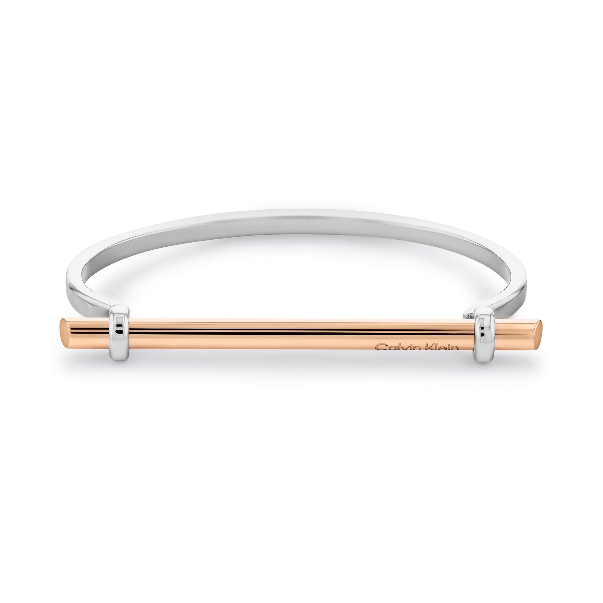 Calvin Klein Jewellery Silver & Rose Gold Steel Women's Hinge Bangle - –  The Watch Factory Australia