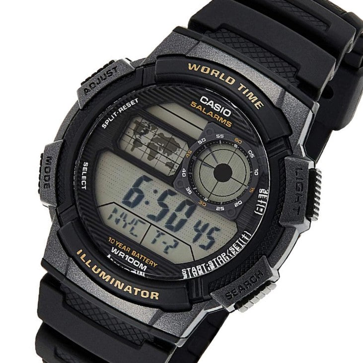 Men's Casio World Time Analog Digital Sports Watch AEQ200W-2A 