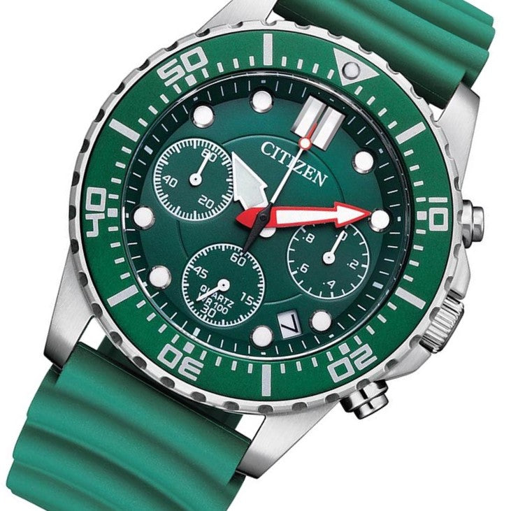 Citizen Polyurethane Band Green Dial Men's Chrono Watch - AI5009-12X – The  Watch Factory Australia