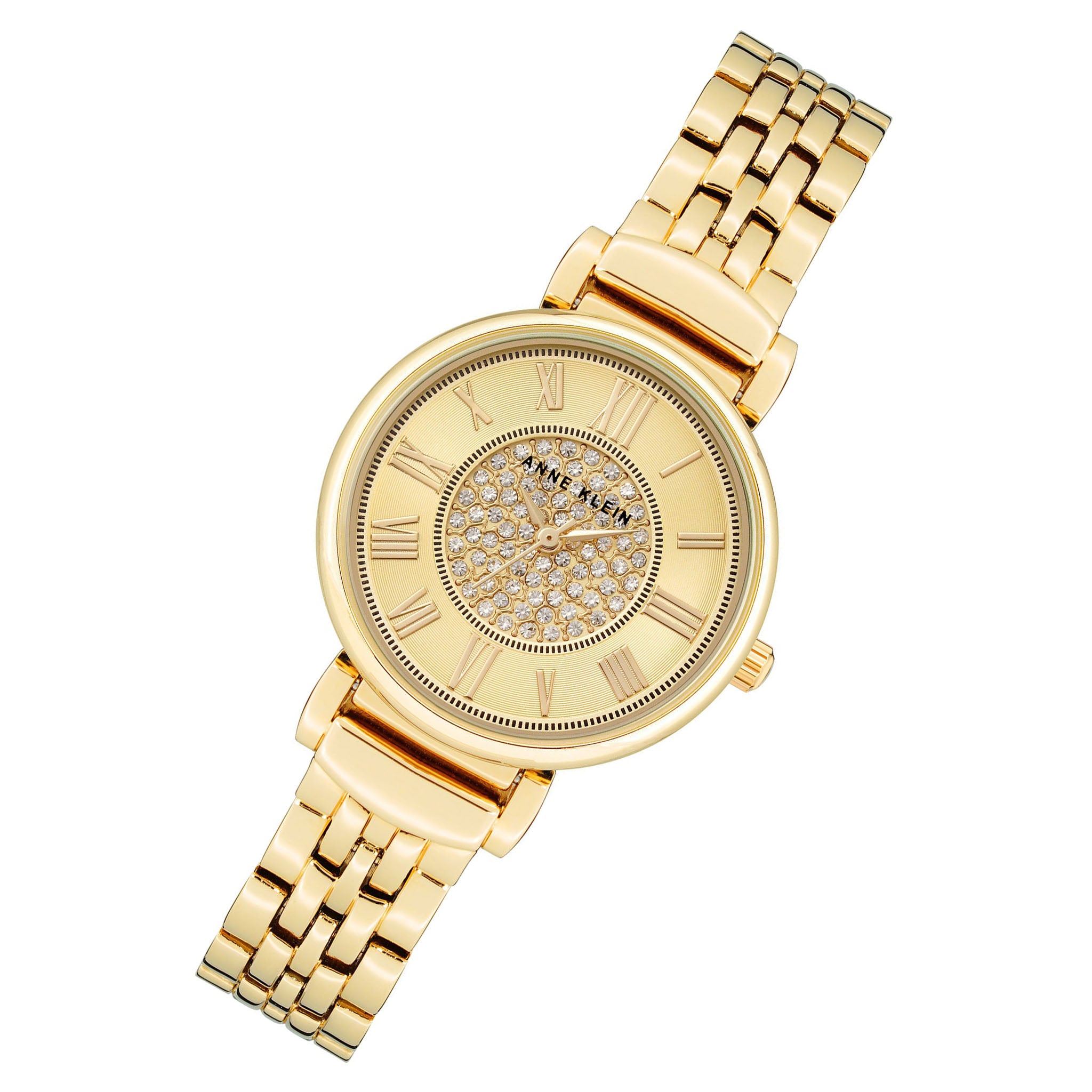 Anne Klein Diamond Gold Steel Champagne Dial Women's Watch