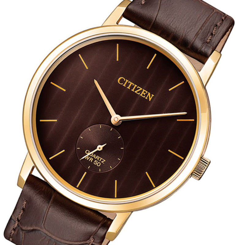 Citizen Brown Leather Men's Watch BE917307X The Watch Factory Australia