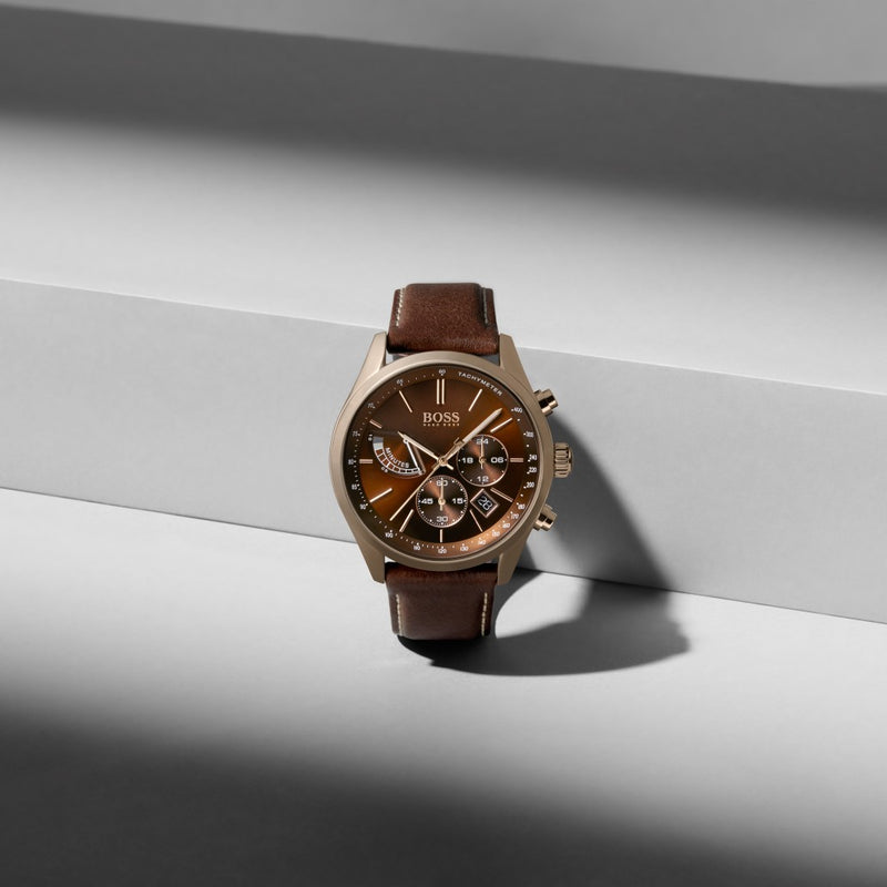 hugo boss bronze watch