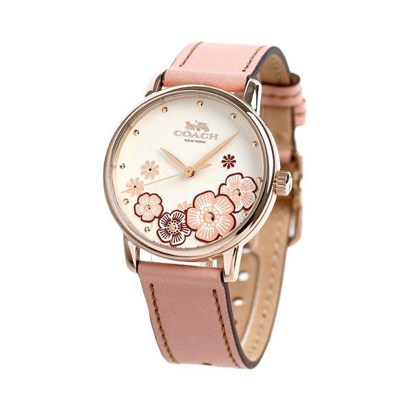 Coach Ladies Blush Pink Leather Grand Watch - 14503009 – The Watch ...