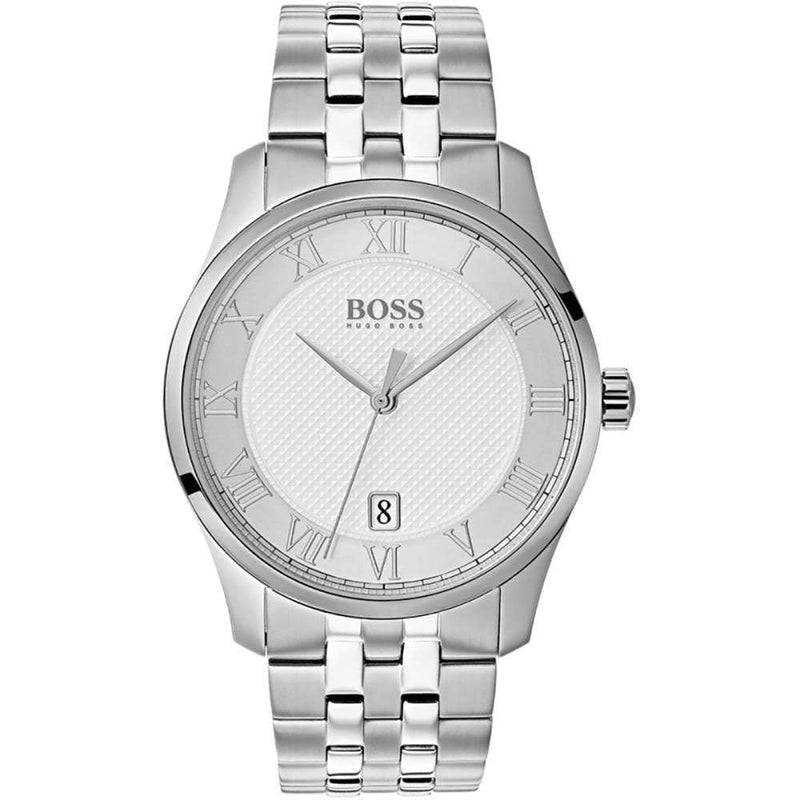 hugo boss master watch silver